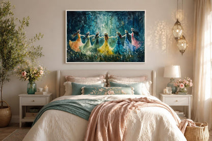 Fairies Dancing In Enchanted Magical Forest Wall Art