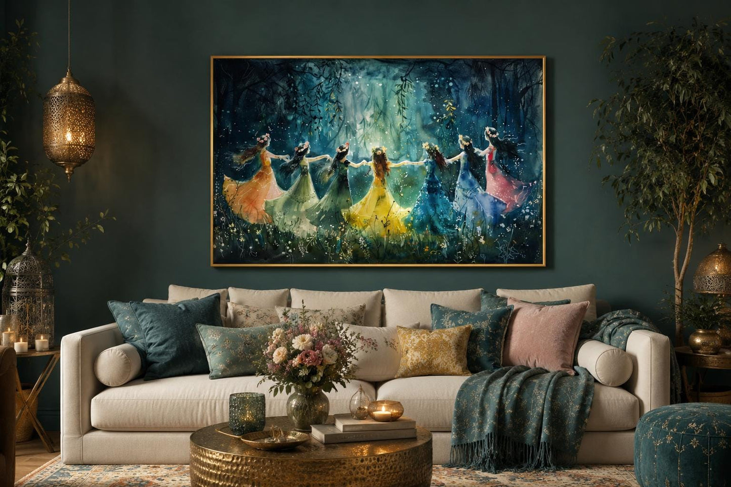 Fairies Dancing In Enchanted Magical Forest Wall Art