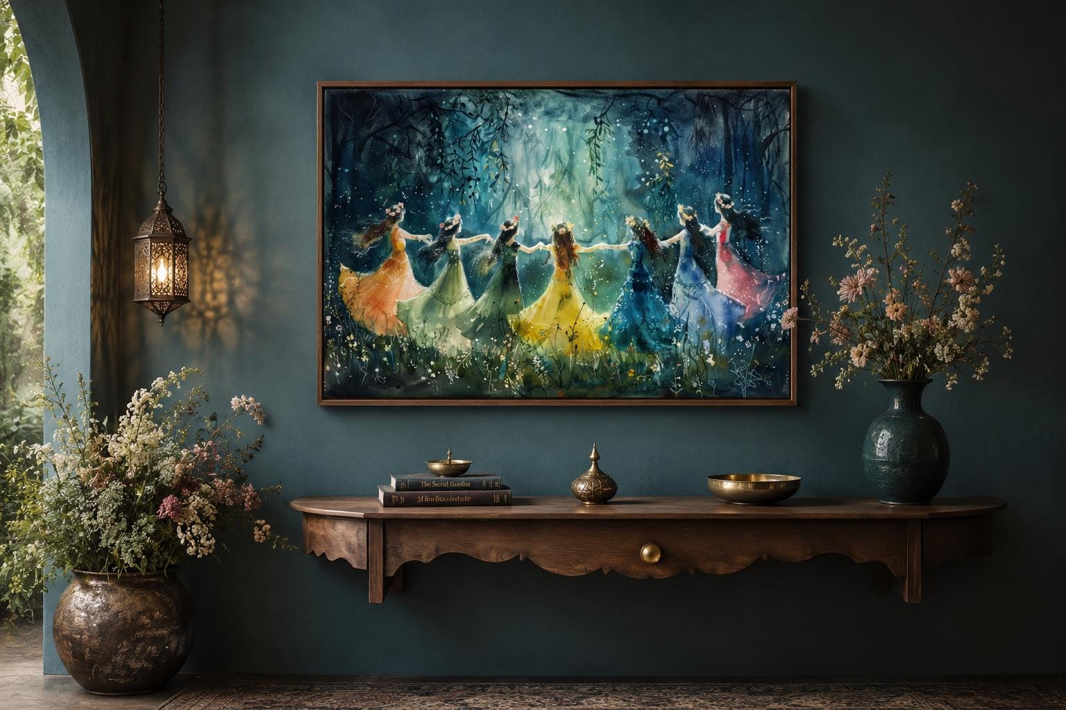 Fairies Dancing In Enchanted Magical Forest Wall Art