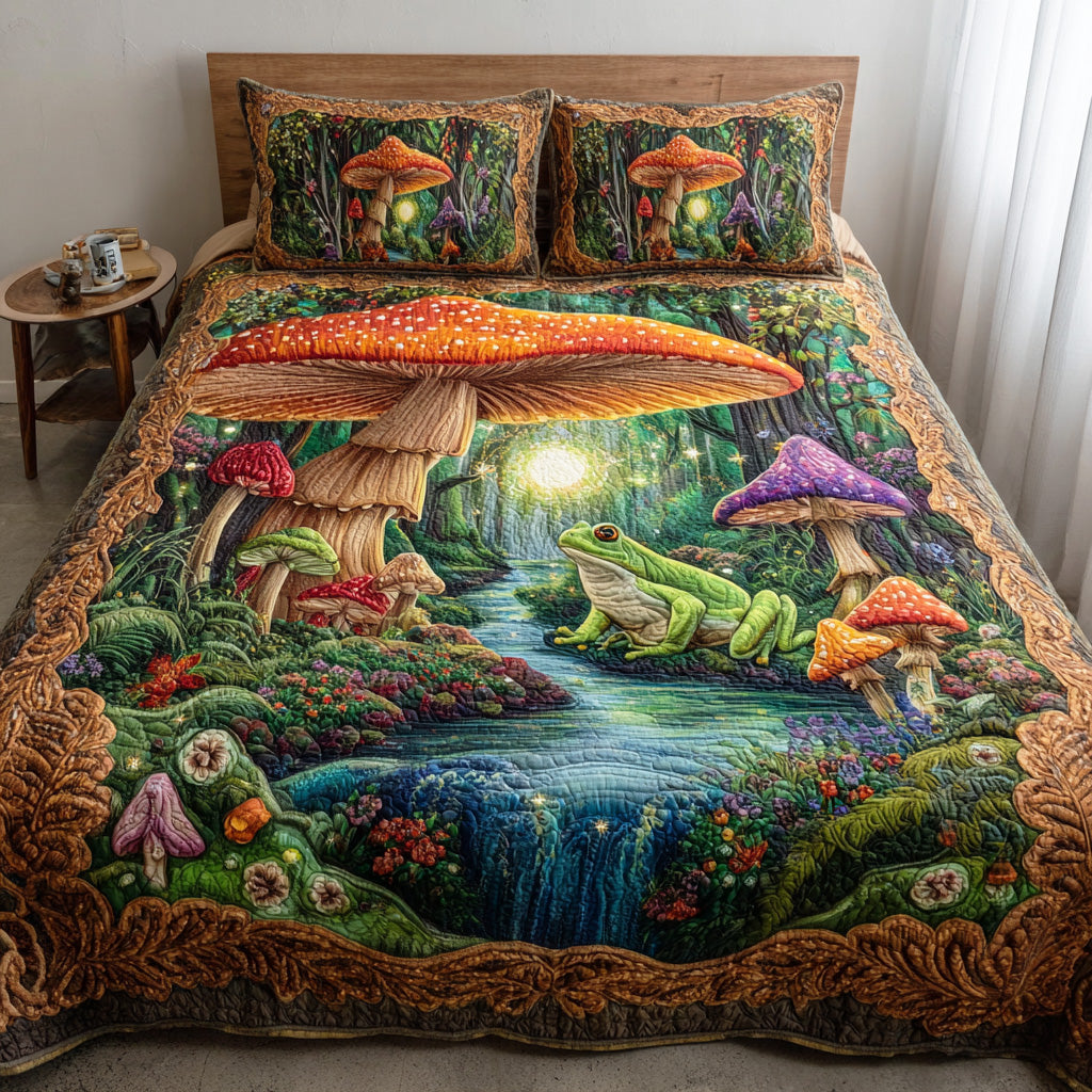 Fairycap Wonderland 3-Piece Quilted Bedding Set - Single (59" x 70")