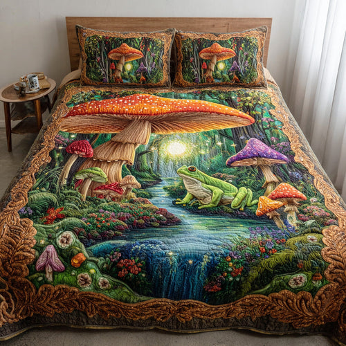 Fairycap Wonderland 3-Piece Quilted Bedding Set - Single (59" x 70")