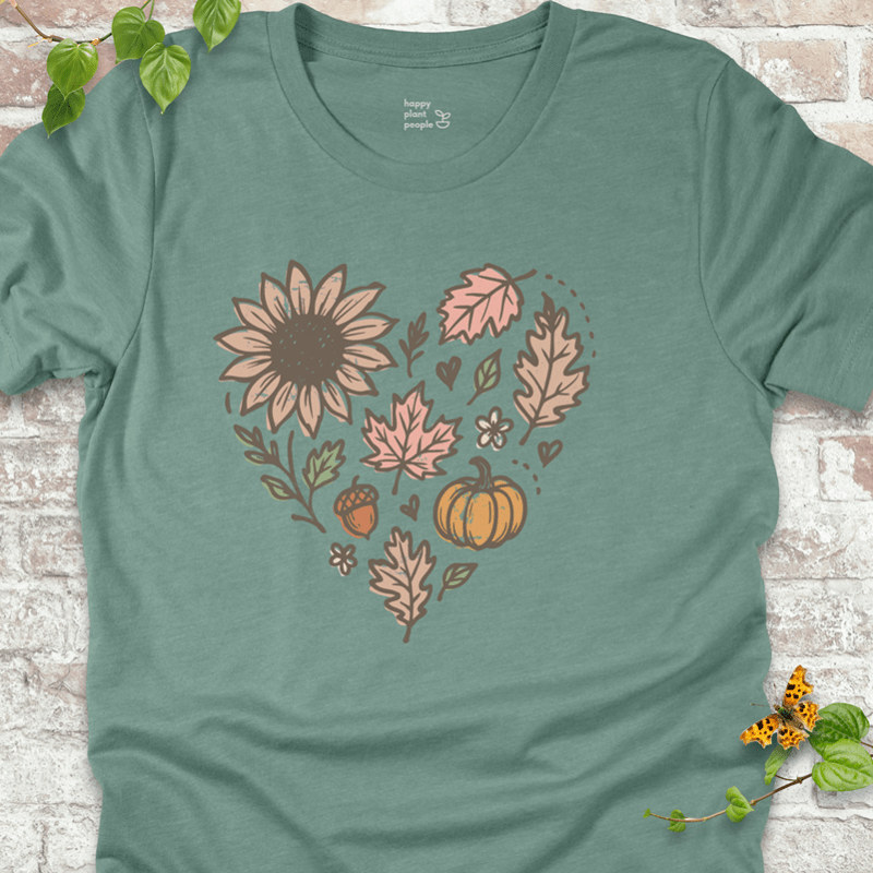 Fall Leaves Heart T-Shirt