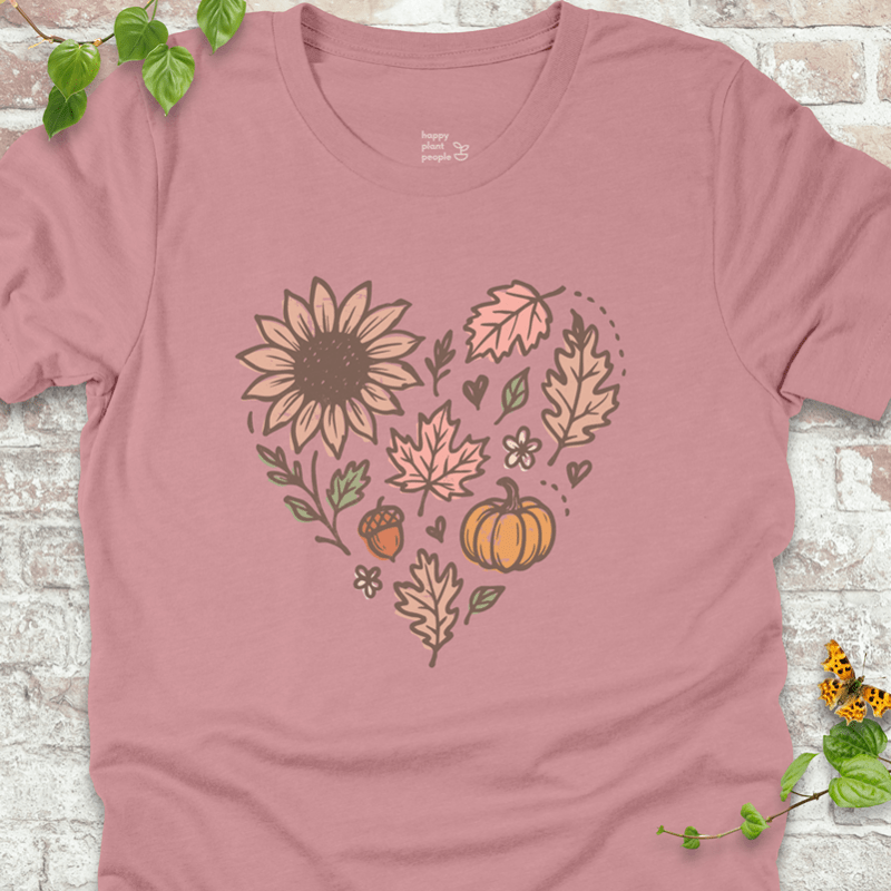 Fall Leaves Heart T-Shirt