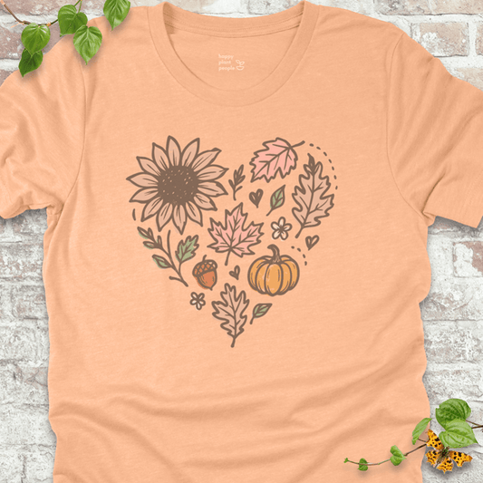 Fall Leaves Heart T-Shirt