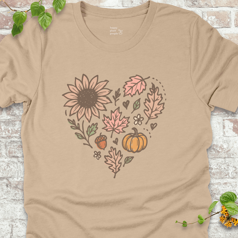 Fall Leaves Heart T-Shirt