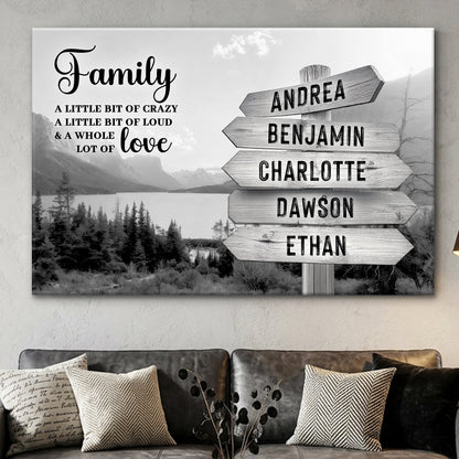 Family Whole Lot Of Love Grey Mountain Wall Sign