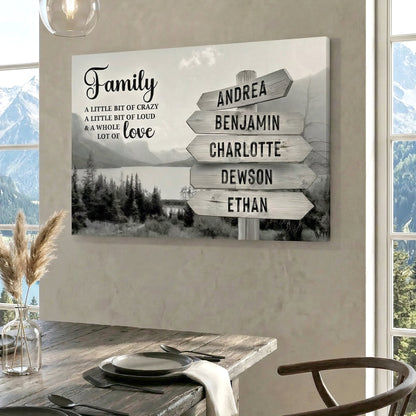 Family Whole Lot Of Love Grey Mountain Wall Sign