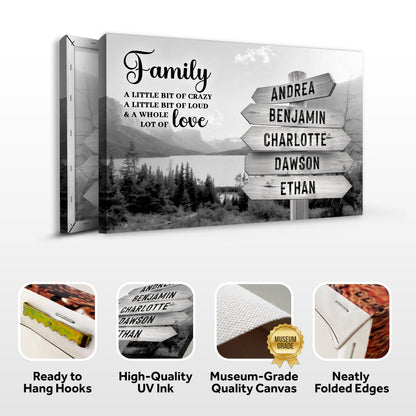 Family Whole Lot Of Love Grey Mountain Wall Sign