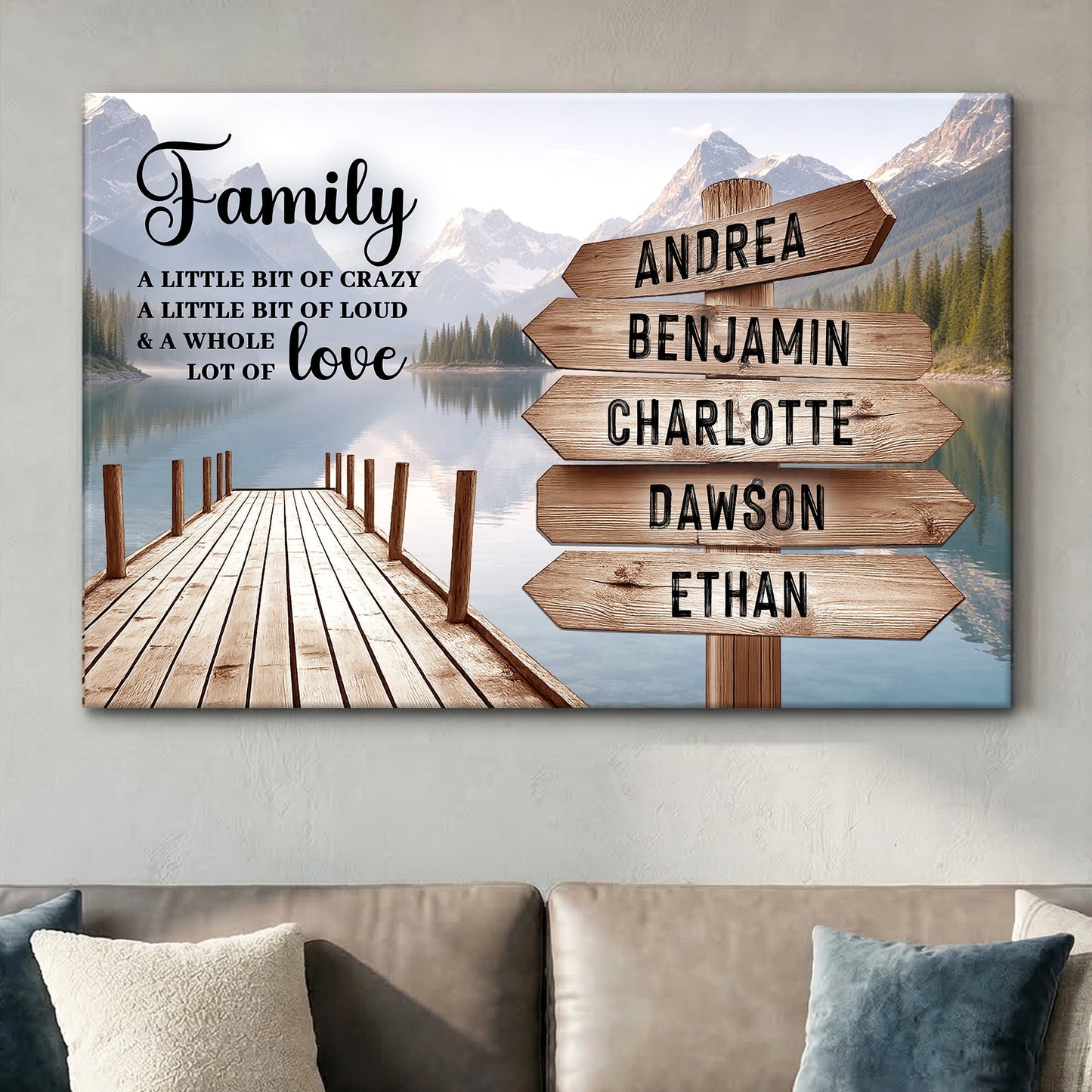 Family A Whole Lot Of Love Wall Sign