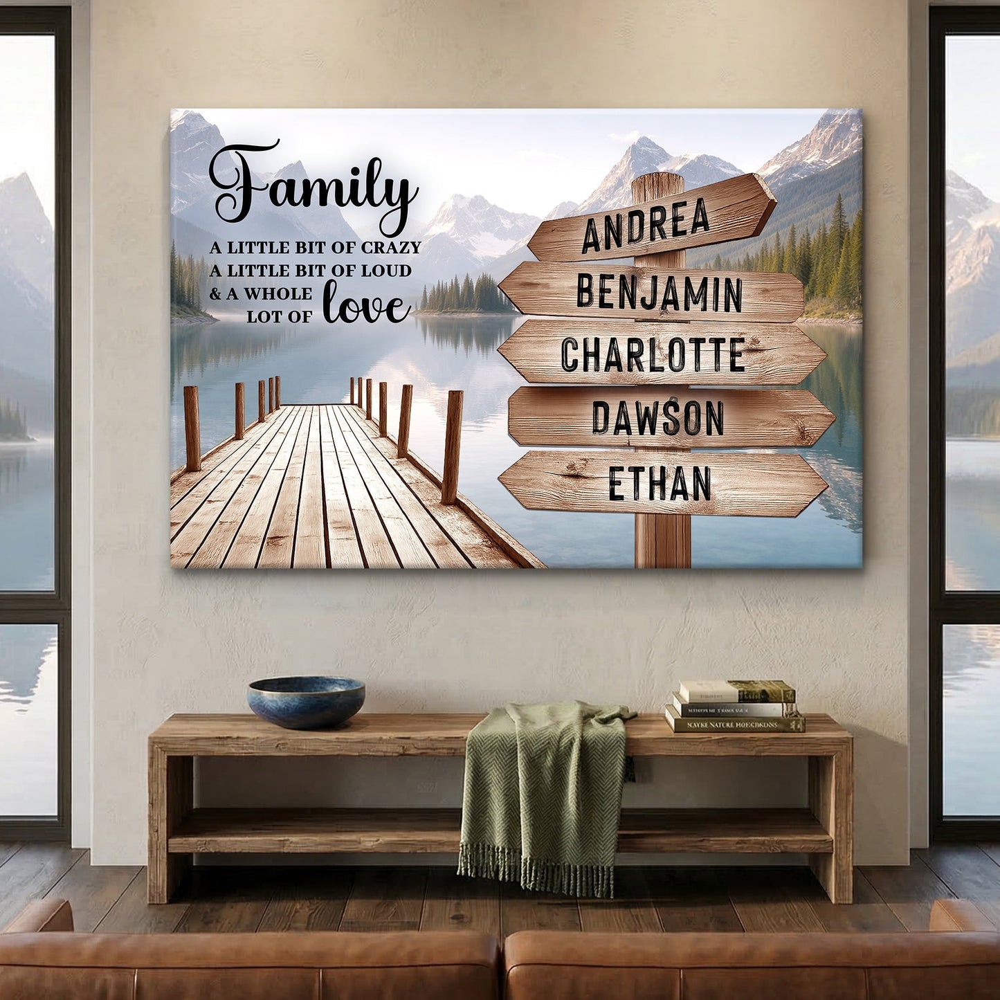 Family A Whole Lot Of Love Wall Sign