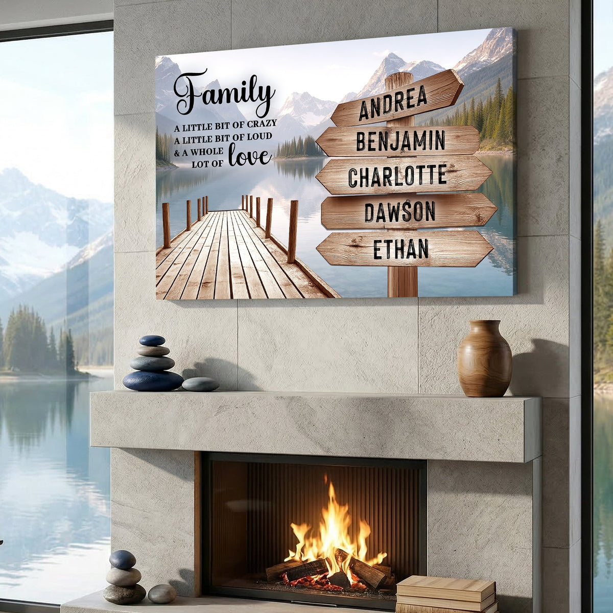 Family A Whole Lot Of Love Wall Sign