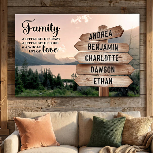 Family Whole Lot Of Love Mountain Wall Sign