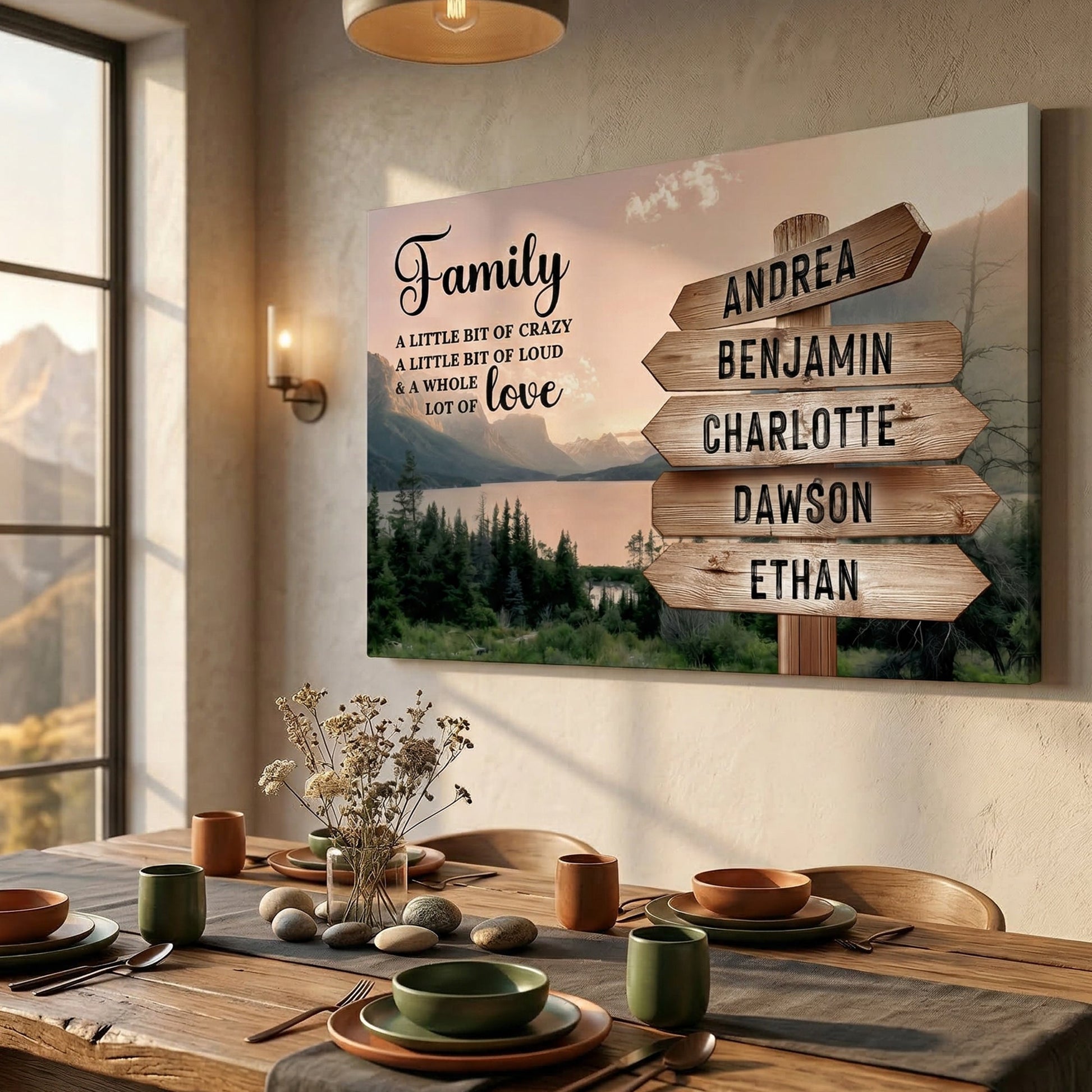 Family Whole Lot Of Love Mountain Wall Sign