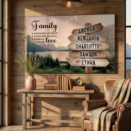 Family Whole Lot Of Love Mountain Wall Sign