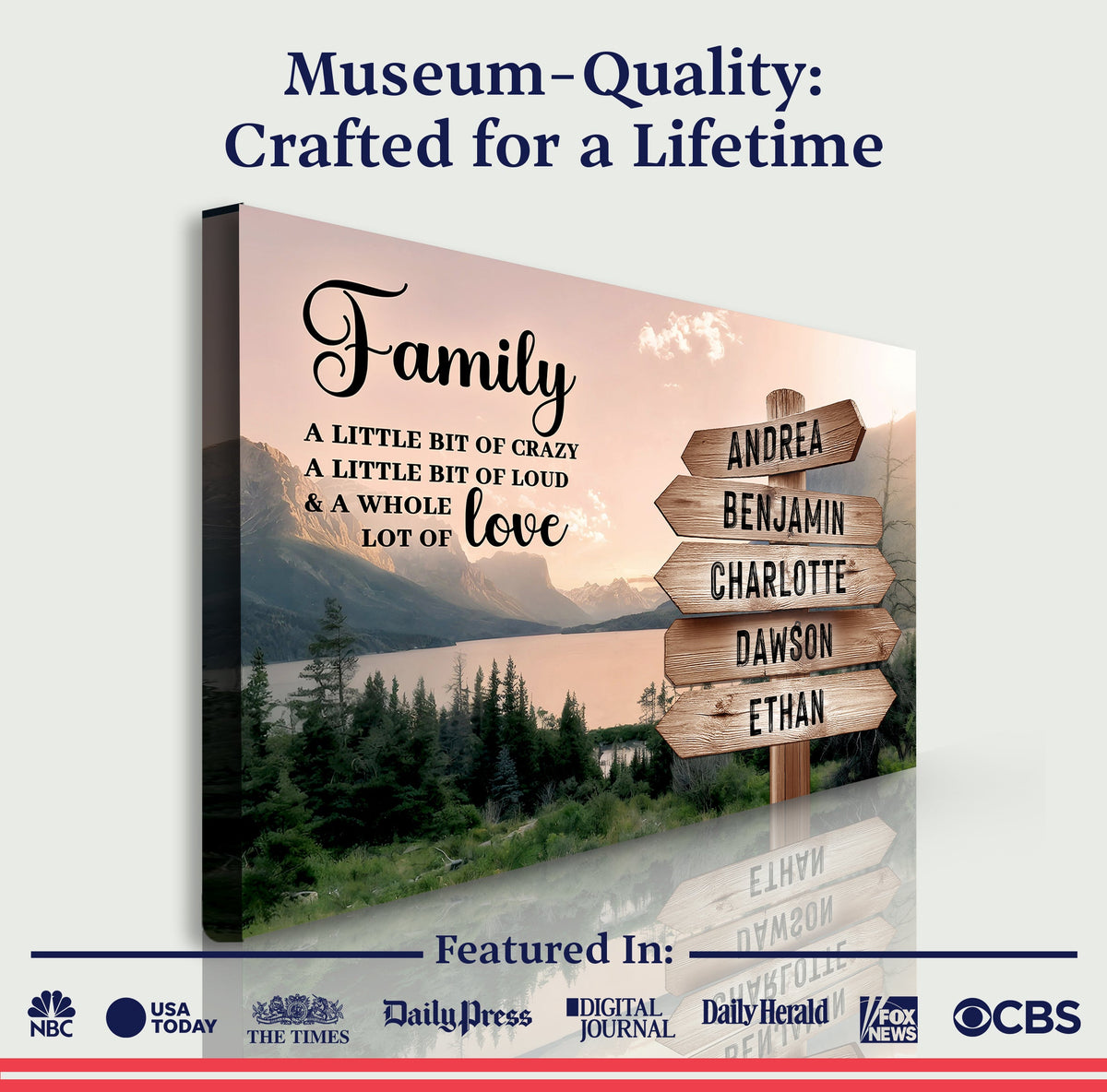 Family Whole Lot Of Love Mountain Wall Sign