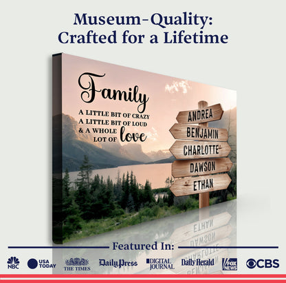 Family Whole Lot Of Love Mountain Wall Sign