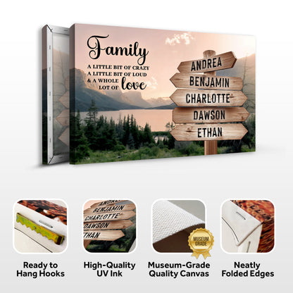 Family Whole Lot Of Love Mountain Wall Sign