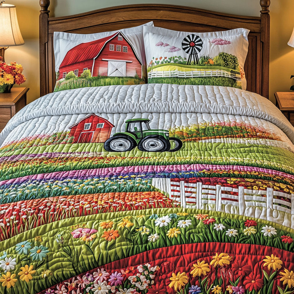 Farm Fresh 3-Piece Quilted Bedding Set - Single (59" x 70")