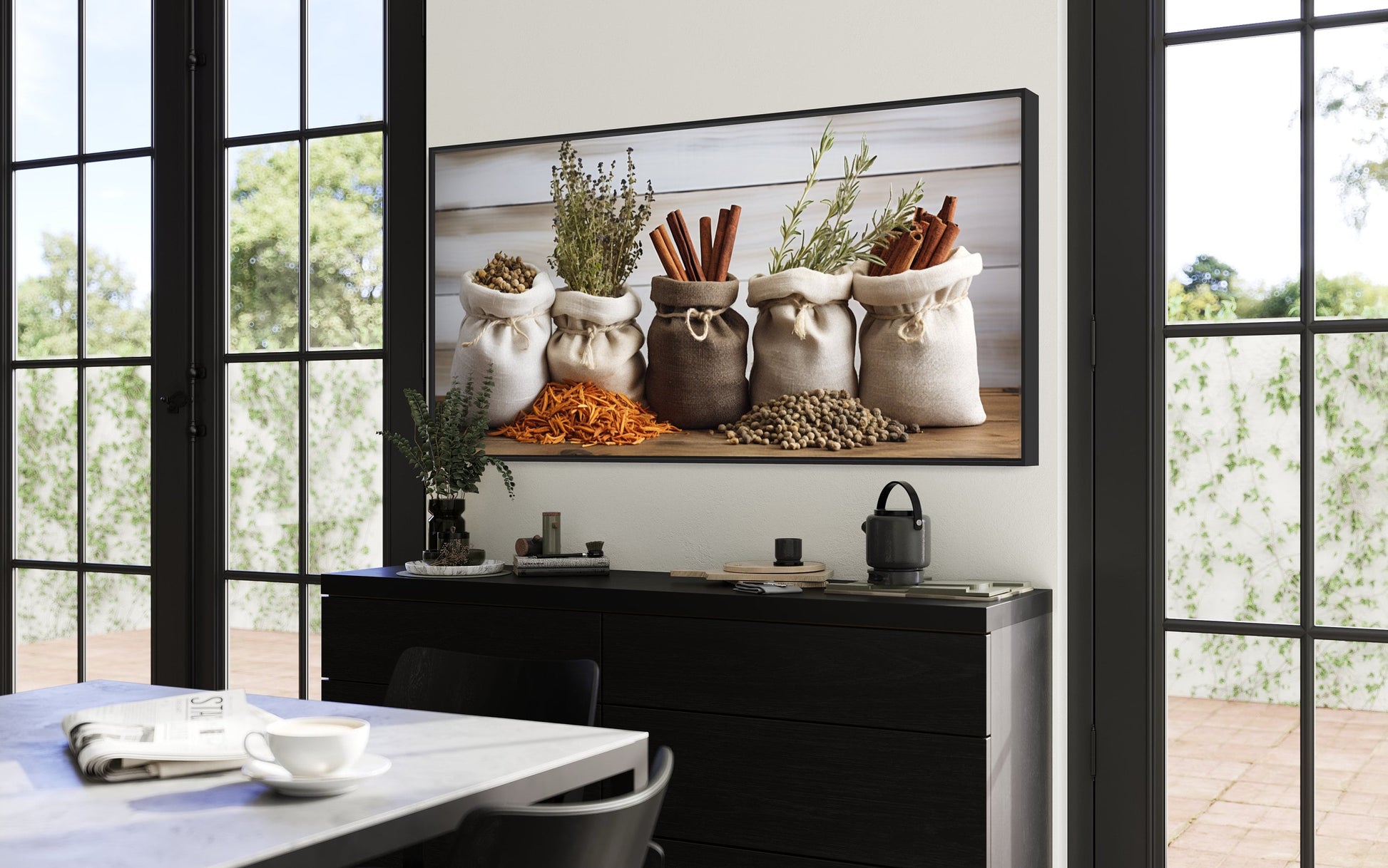 Farmhouse Kitchen Wall Art – Rustic Kitchen Decor | Herbs And Spices Canvas Print