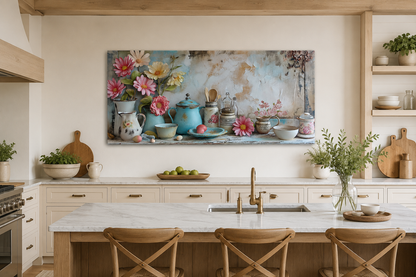 Rustic Chic Kitchenware Farmhouse Kitchen Framed Canvas Wall Art