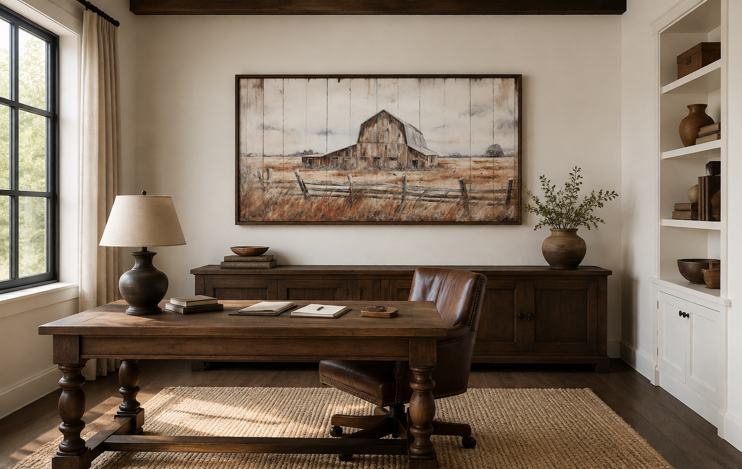 Rustic Barn Wall Art – Weathered Barn Artwork | Farmhouse Wall Decor Canvas