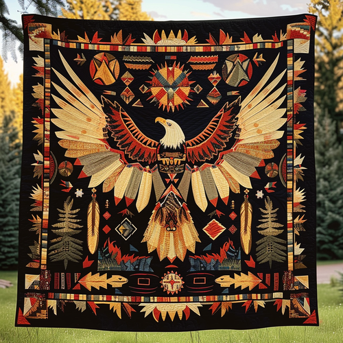 Feather Heritage Quilted Blanket - Throw (55" x 60")