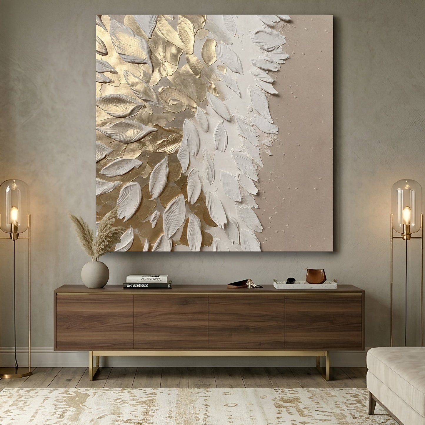 Golden Whisper Feathers