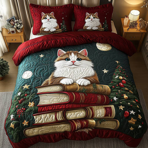 Feline Fantasy 3-Piece Quilted Bedding Set - Single (59" x 70")