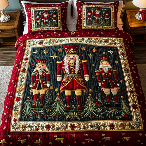 Festive Guard 3-Piece Quilted Bedding Set - Single (59" x 70")