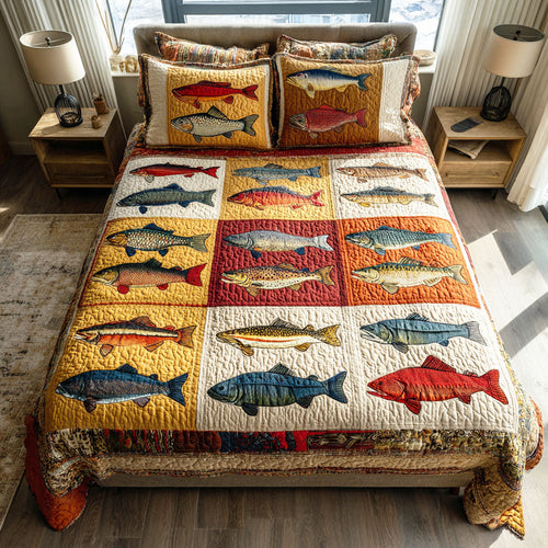 Fisher Cabin 3-Piece Quilted Bedding Set - Single (59" x 70")