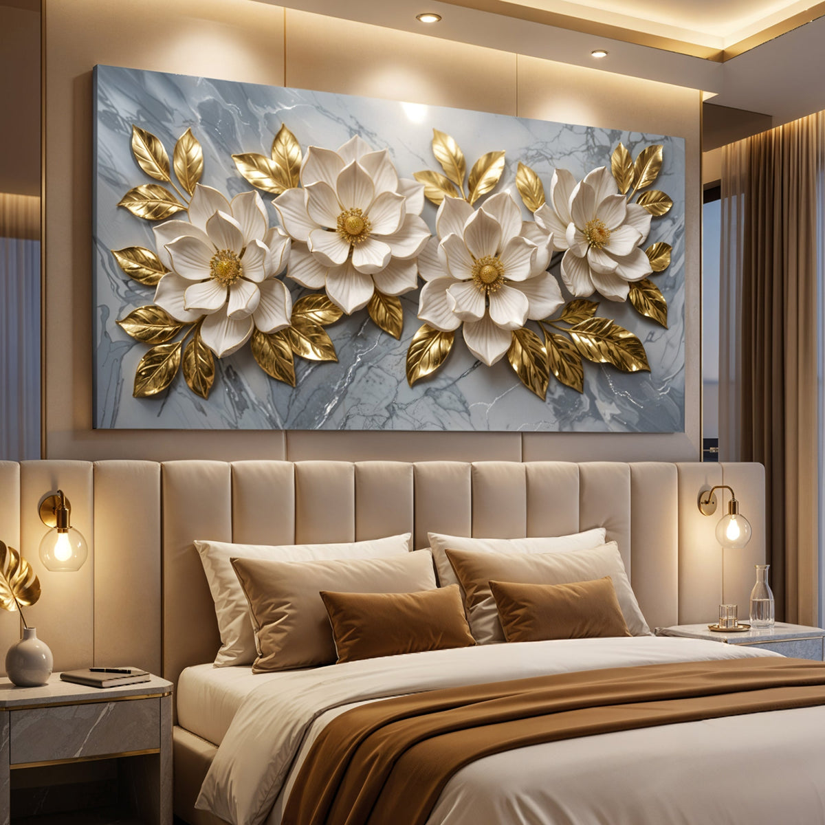 Elegant Floral Gold Bloom
