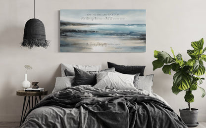 For I Am The Lord Your God Scripture Coastal Canvas Wall Art