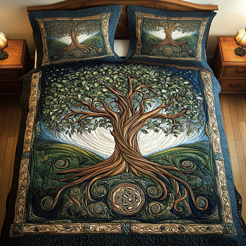 Forest Guardian Haven 3-Piece Quilted Bedding Set - Single (59" x 70")