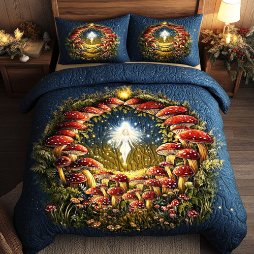 Forest Fairy Enclave 3-Piece Quilted Bedding Set - Single (59" x 70")