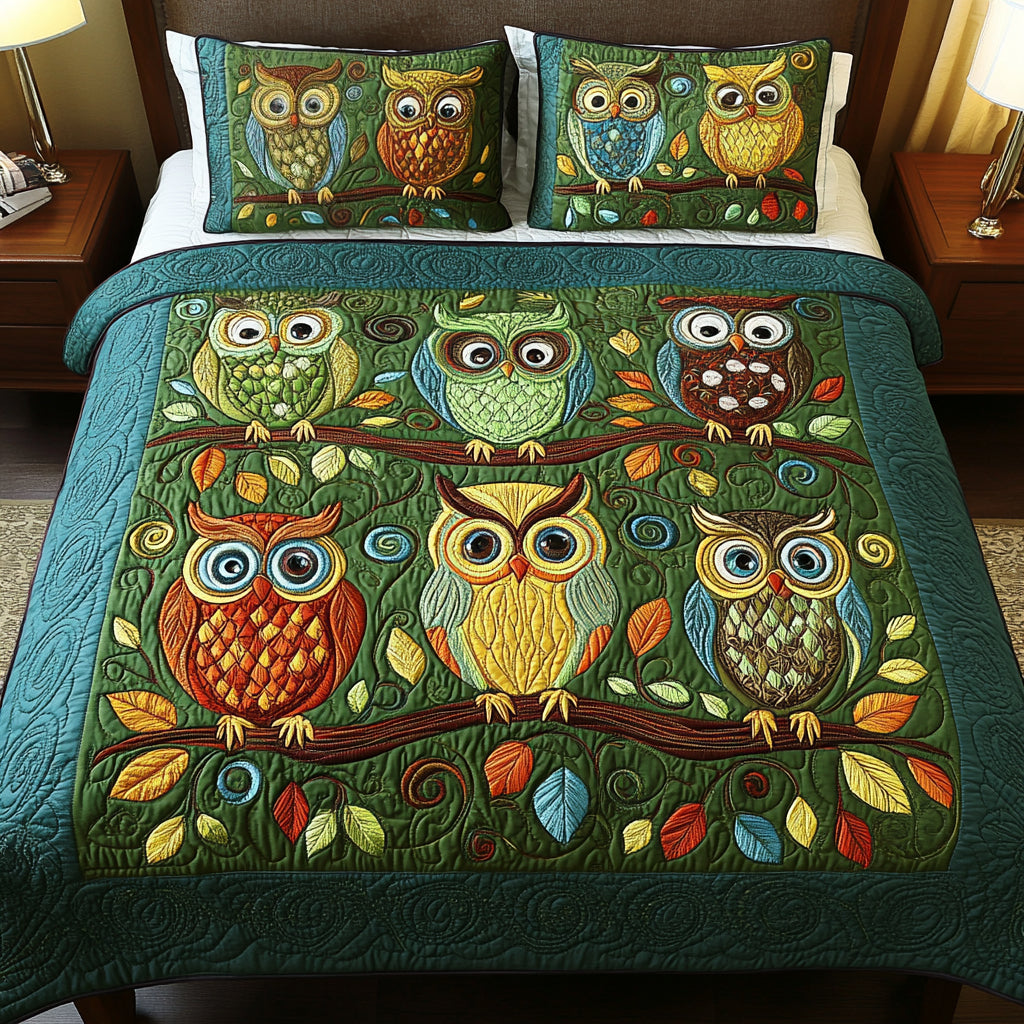 Forest Gaze 3-Piece Quilted Bedding Set - Single (59" x 70")