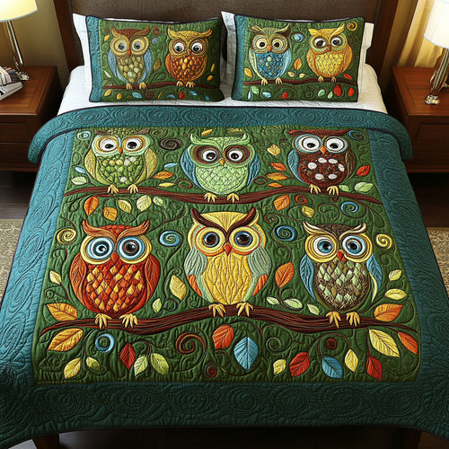 Forest Gaze 3-Piece Quilted Bedding Set - Single (59" x 70")