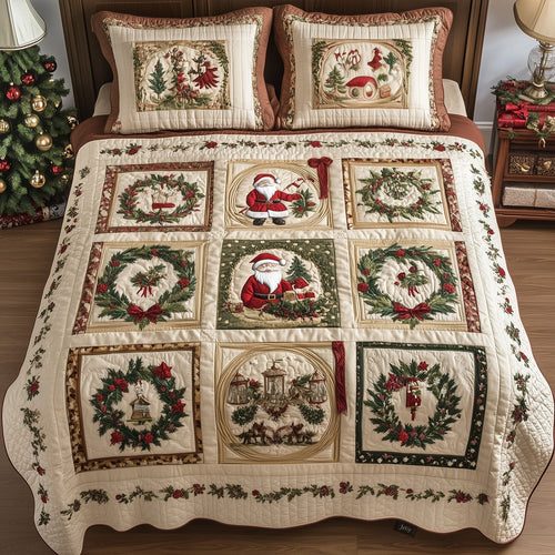 Forest Whimsy 3-Piece Quilted Bedding Set - Single (59" x 70")