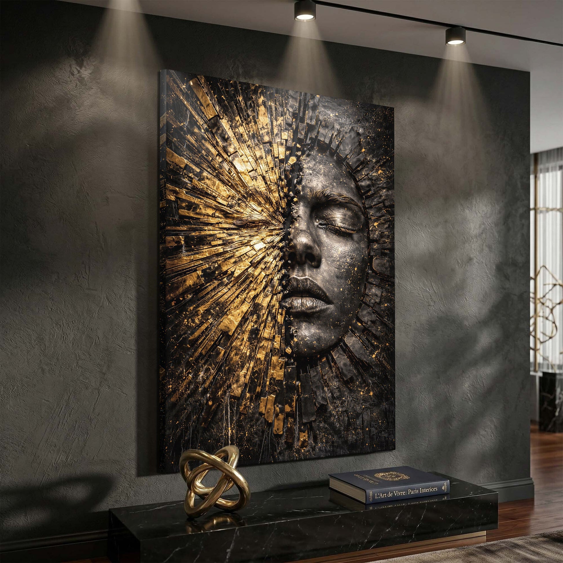 Fragmented Golden Face