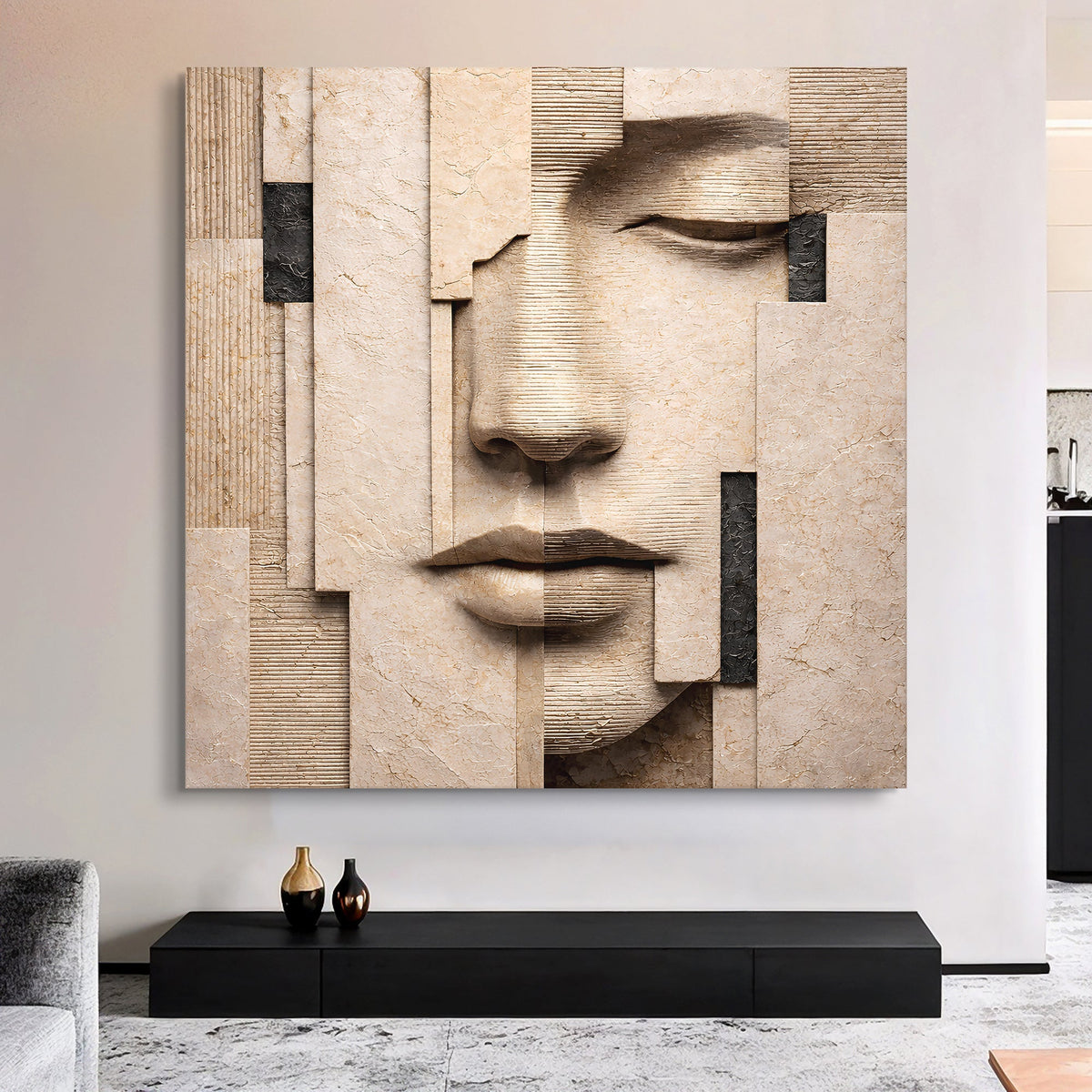 Fragmented Serenity Face