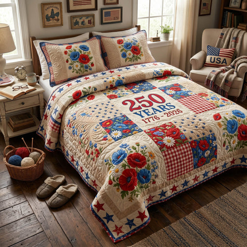 Freedom Legacy 3-Piece Quilted Bedding Set - Single (59" x 70")