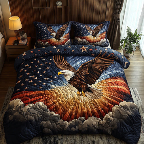 Freedom Soars 3-Piece Quilted Bedding Set - Single (59" x 70")