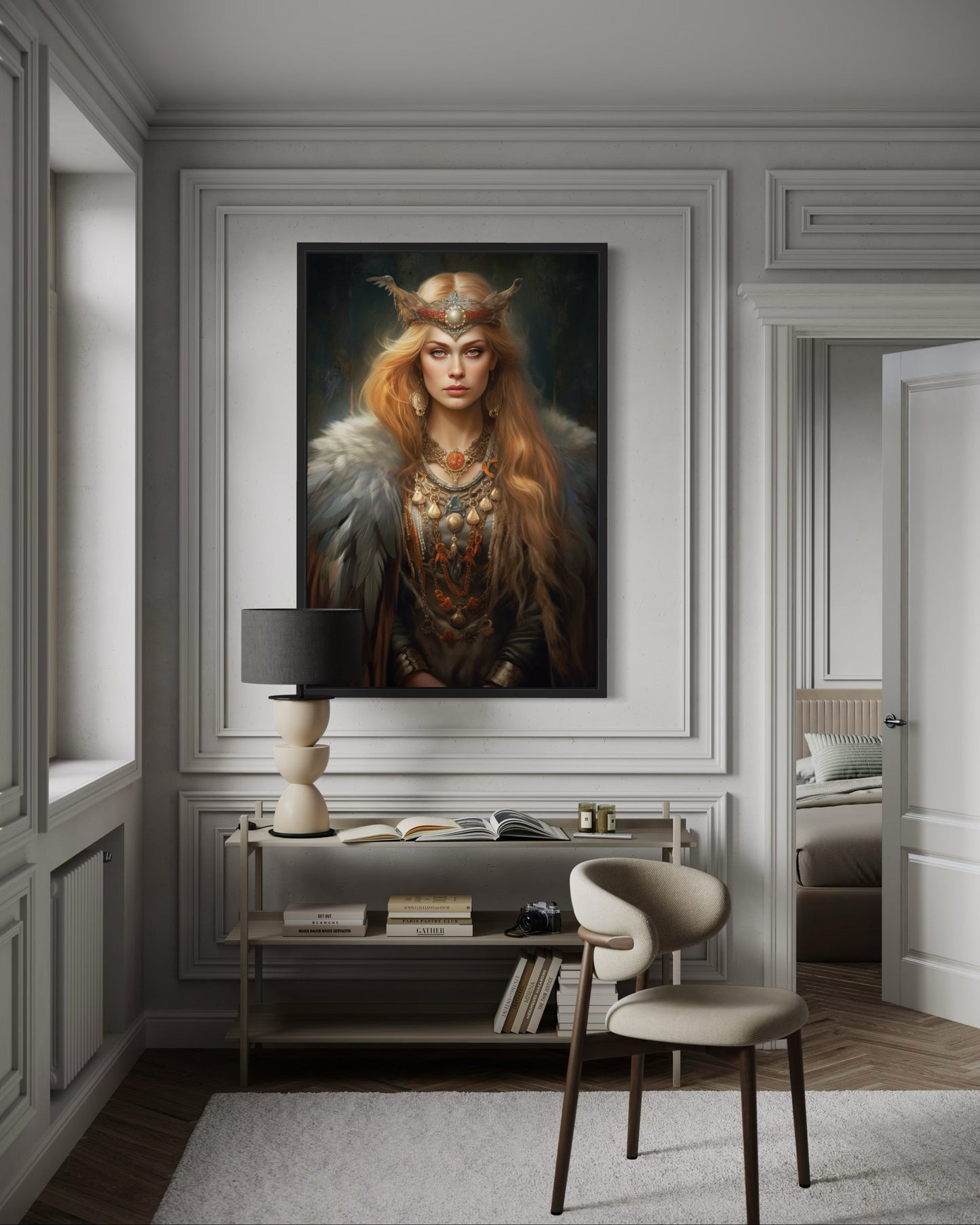 Freya Norse Goddess Framed Canvas Wall Art