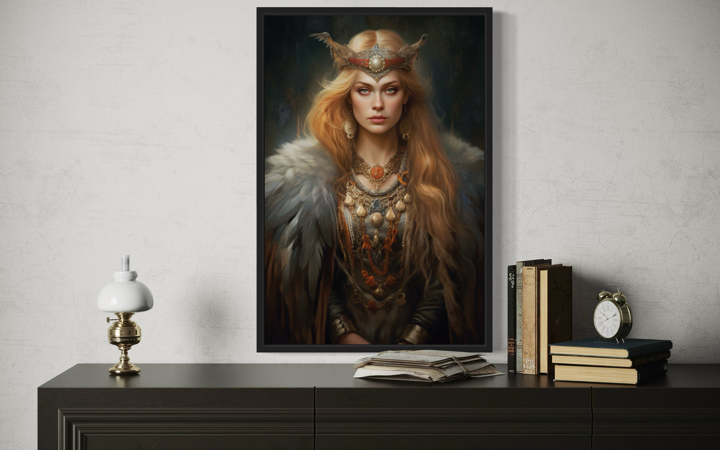 Freya Norse Goddess Framed Canvas Wall Art