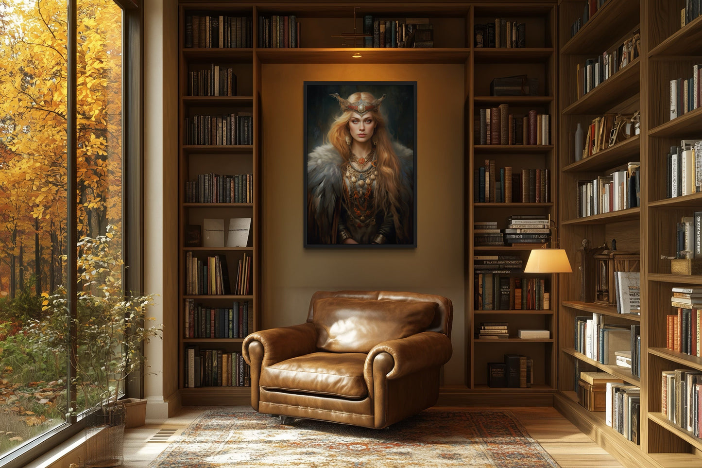 Freya Norse Goddess Framed Canvas Wall Art