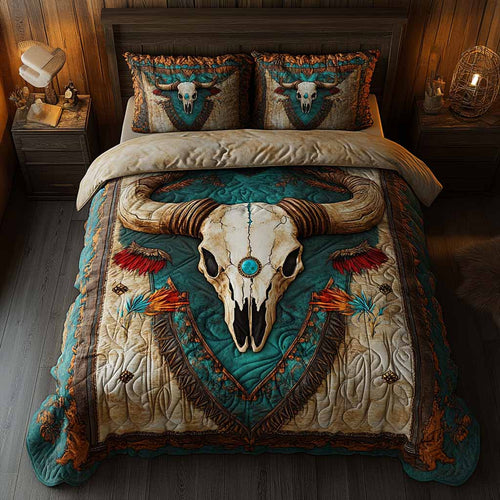 Frontier Totem 3-Piece Quilted Bedding Set - Single (59" x 70")