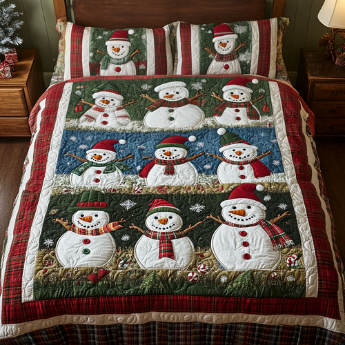 Frost Friends 3-Piece Quilted Bedding Set - Single (59" x 70")