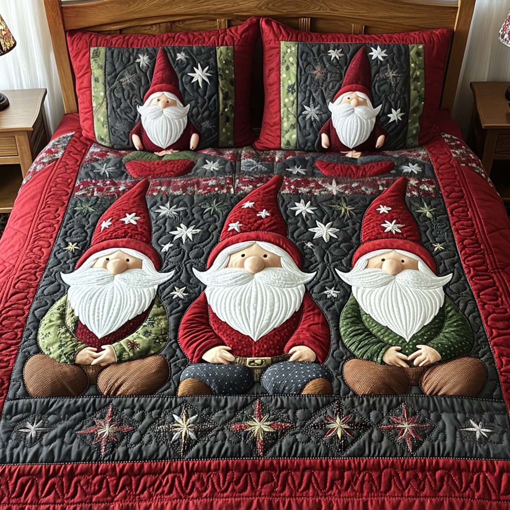Frosted Joy 3-Piece Quilted Bedding Set - Single (59" x 70")