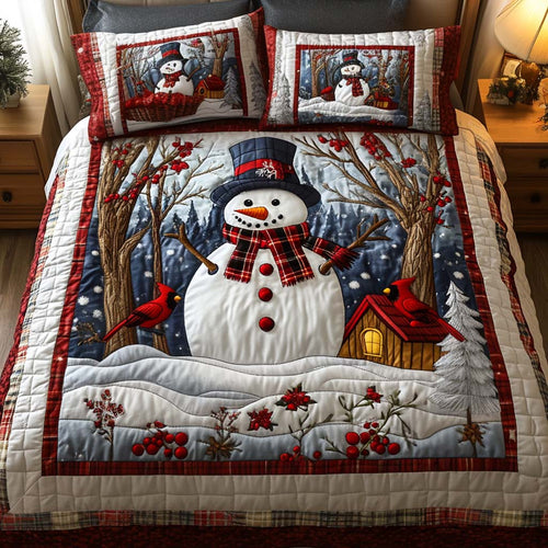 Frosty Cheer 3-Piece Quilted Bedding Set - Single (59" x 70")