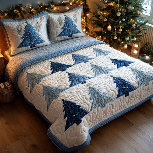 Frosty Pines 3-Piece Quilted Bedding Set - Single (59" x 70")