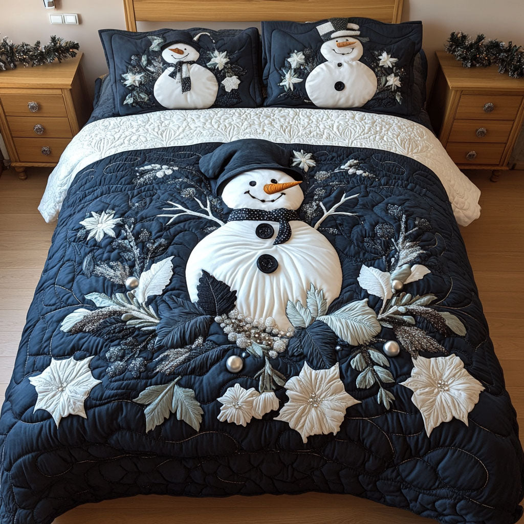 Single (59'' x 70'') /Frostys Cozy Wonderland 3-Piece Quilted Bedding Set